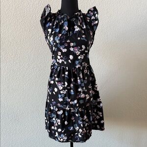 Floral Ruffle Sleeve Dress